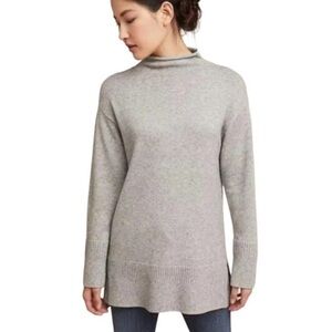 Anthropologie Moth Saksia Longline Roll Neck Sweater Neutral Women's Size MP
